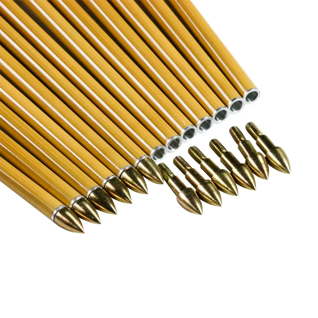 12 PCS Flecha de Carbono Bamboo Premium 32" – Penas Naturais de Peru