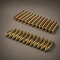 Kit 12PCS Pontas de Treino 100 Grains + Inserts de Alumínio ID 6.2 mm GOLD